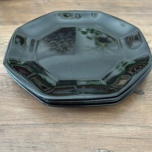 French Vintage Arcopal Small Octime Set of 4 Saucers Espresso Shot 1980’s